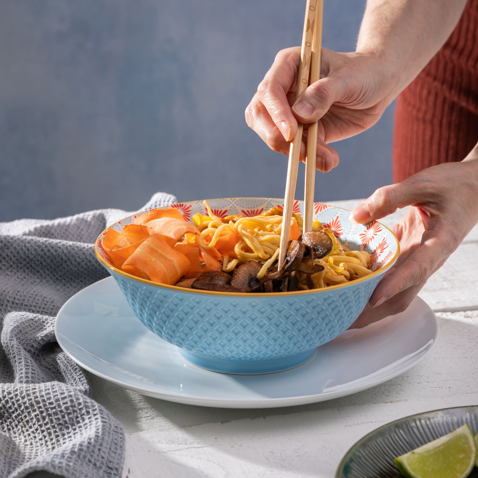 Mikasa Blue Mosaic - Ramen Bowls, Set of 4