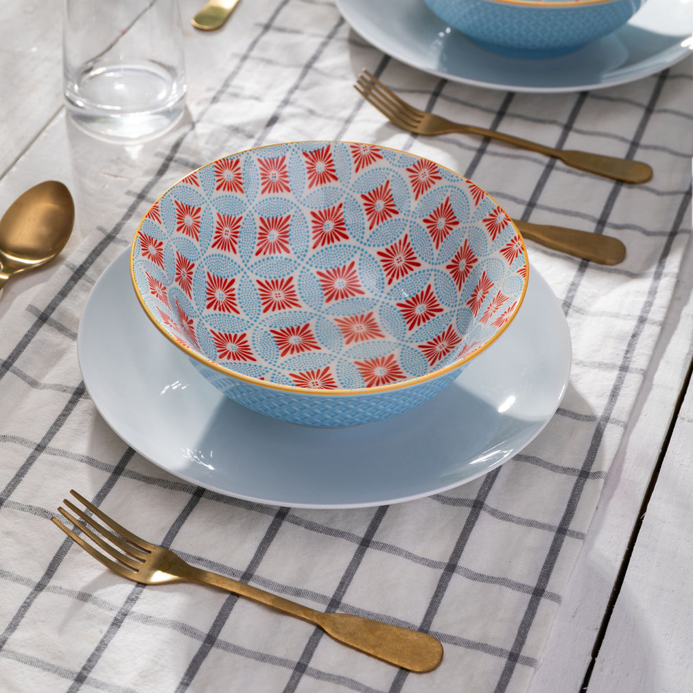 Mikasa Blue Mosaic - Ramen Bowls, Set of 4
