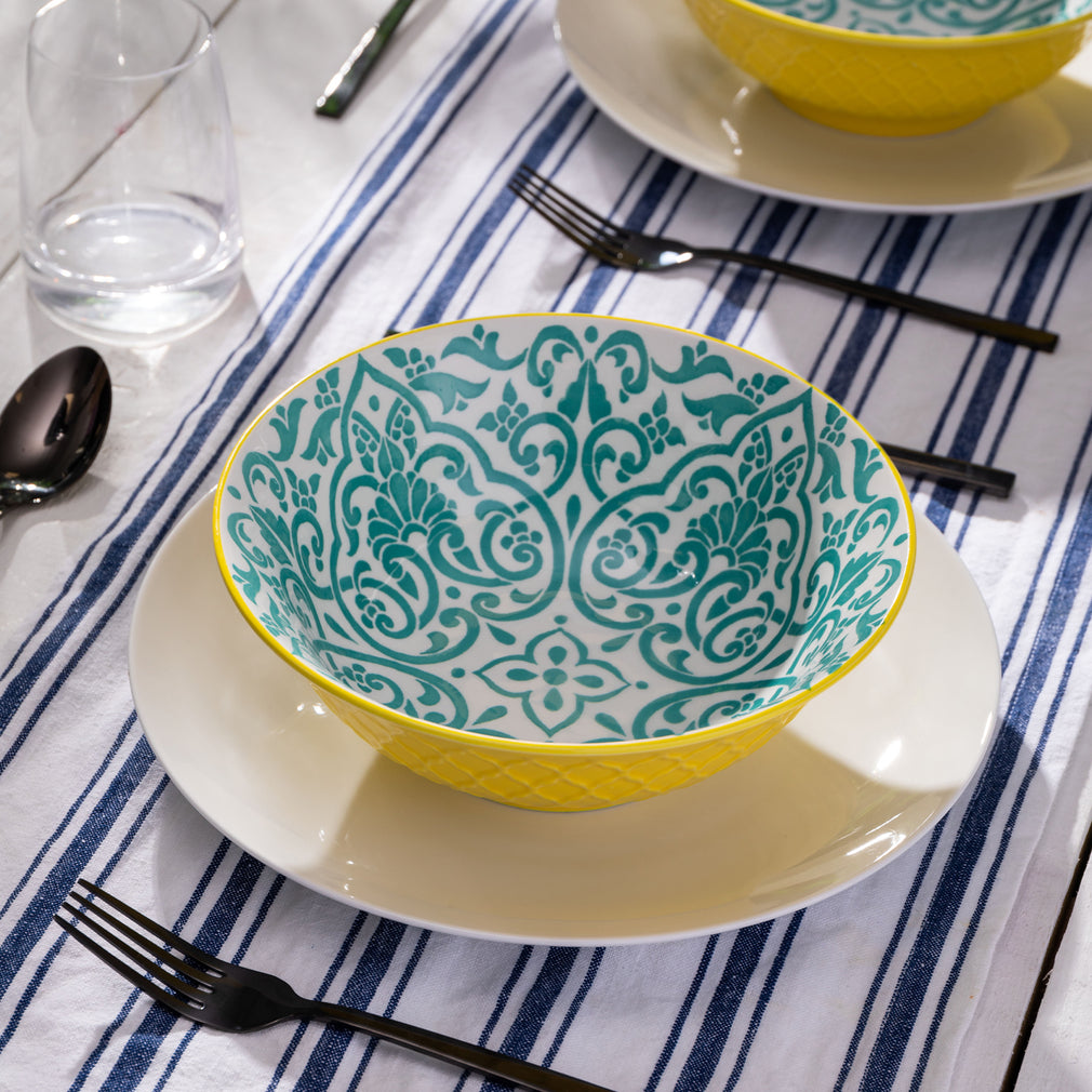 Mikasa Yellow & Blue - Ramen Bowl, Set of 4