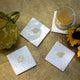 Culinary Concepts Bee - Marble Coasters, Set of 4