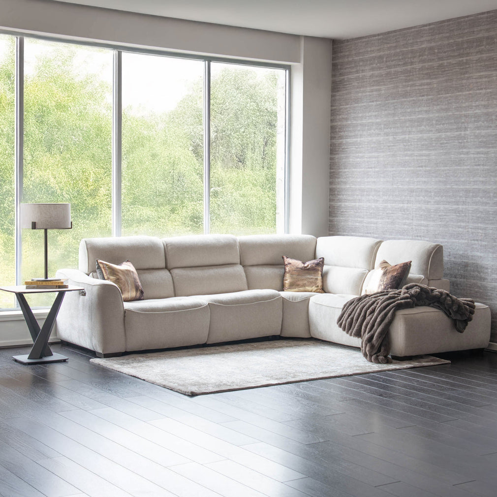 Malibu - RHF Power Recliner Corner Sofa, Fabric