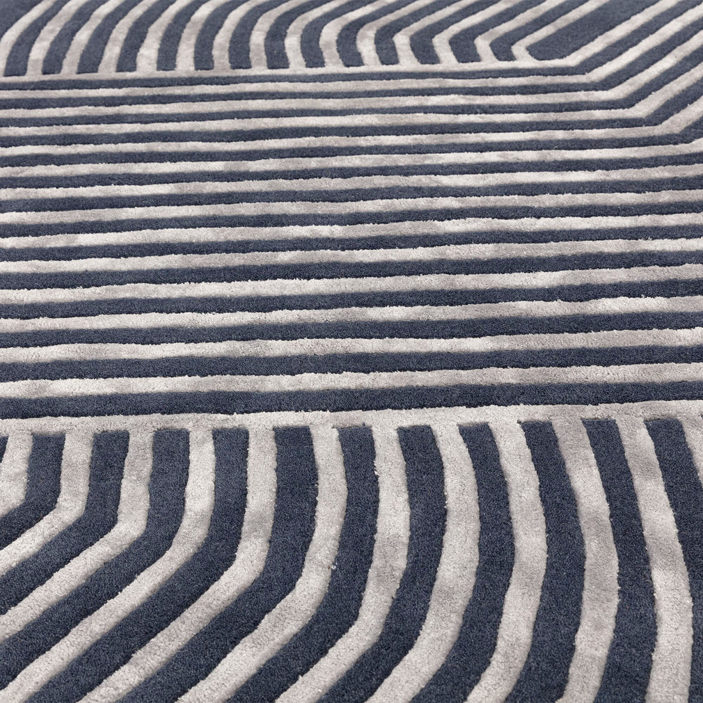 Matrix Solstice - Navy Rug, 200 x 300cm