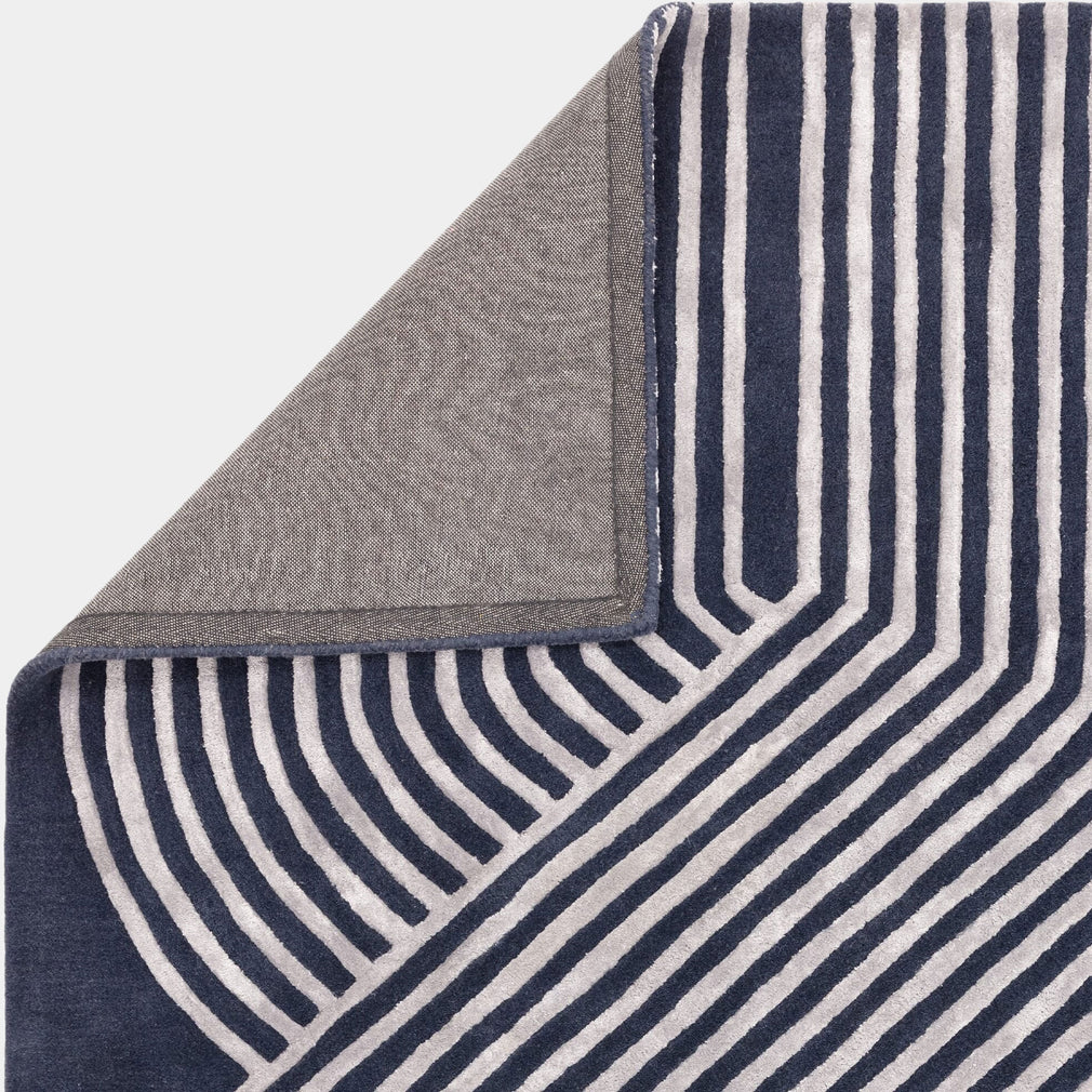 Matrix Solstice - Navy Rug, 200 x 300cm