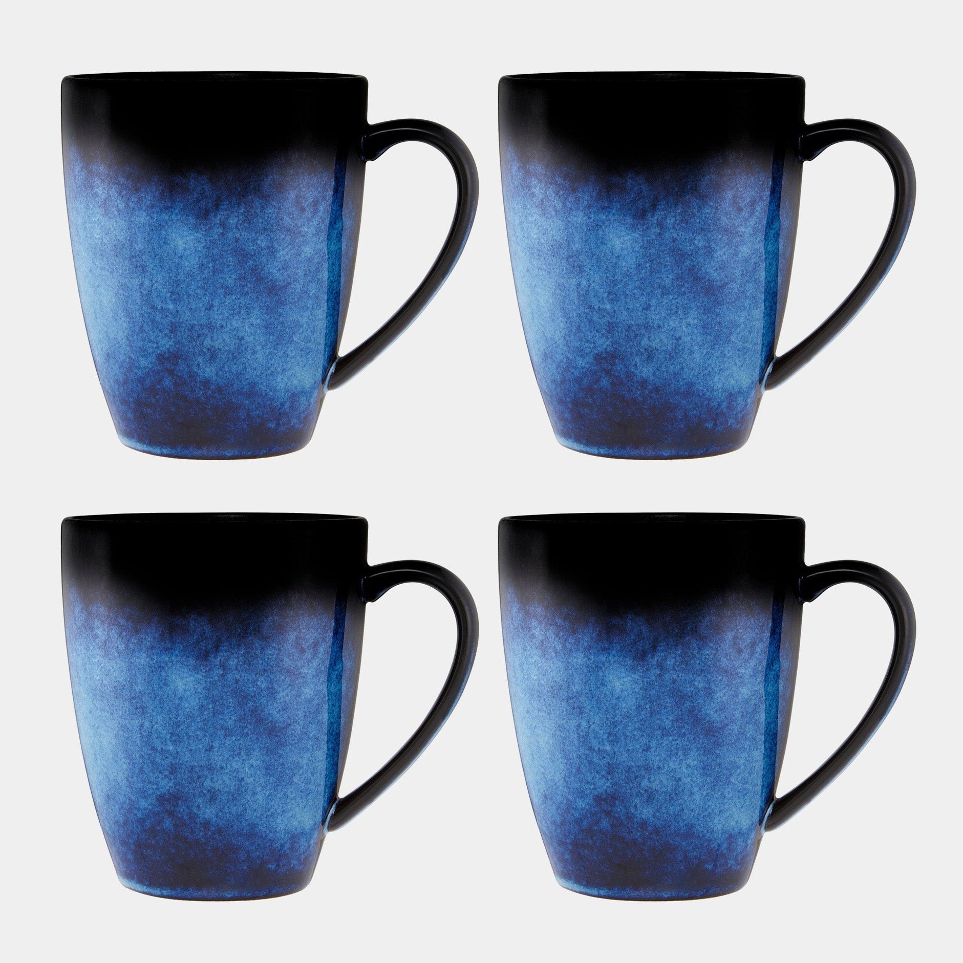 Maxwell & Williams Caviar Midnight - Mugs, Set of 4