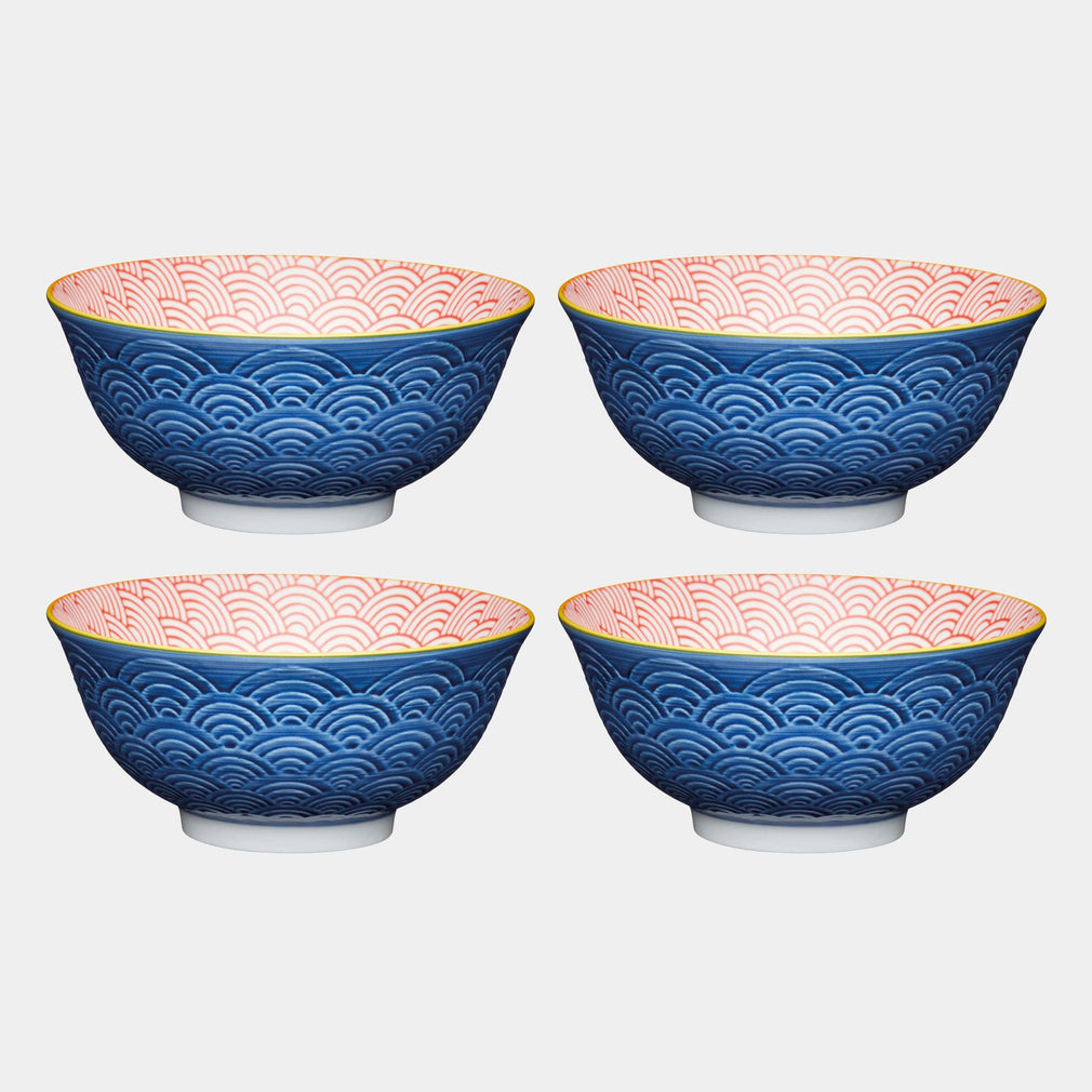 Mikasa Blue Arc - Bowls, Set of 4