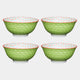 Mikasa Geometric Lime - Bowls, Set of 4