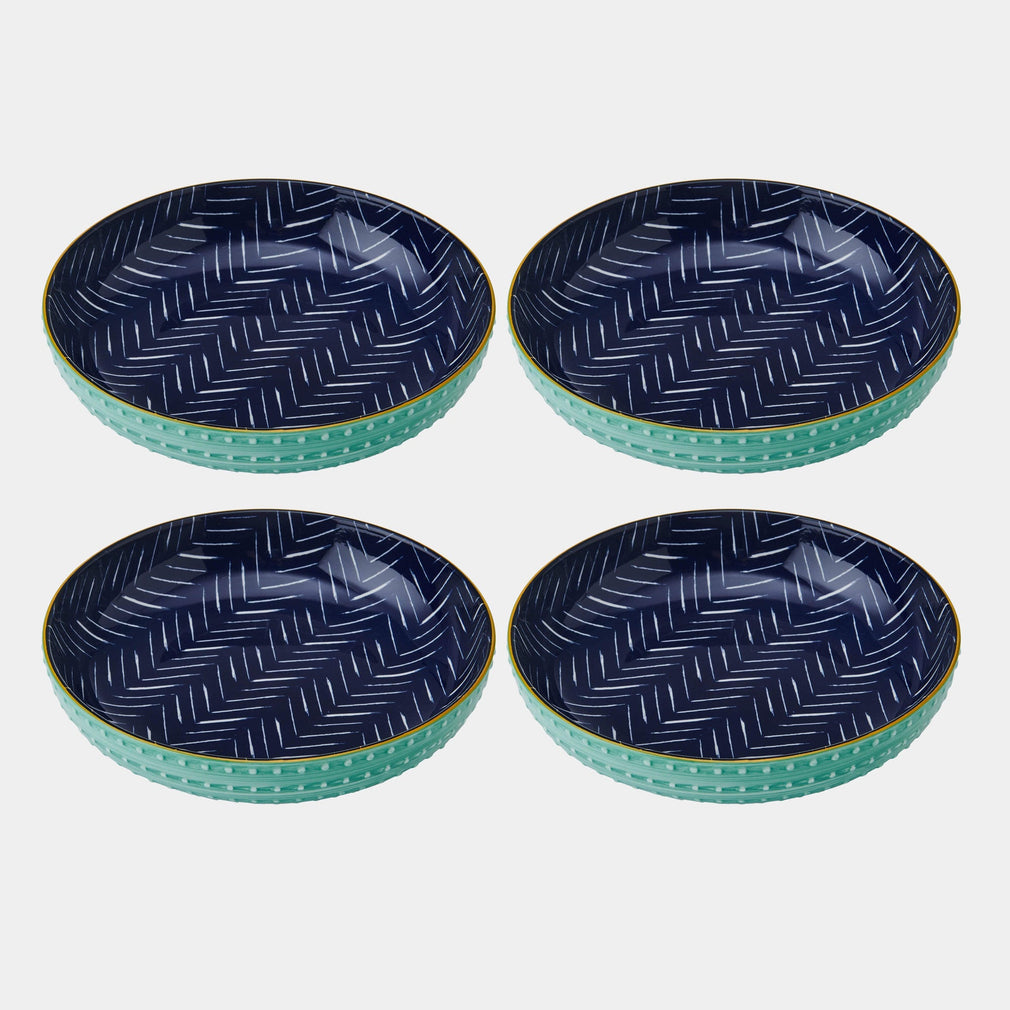 Mikasa Indigo Chevron - Pasta Bowls, Set of 4