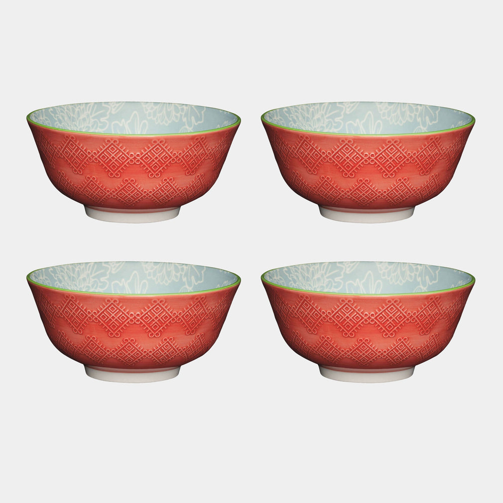 Mikasa Red Leaf - Bowls, Set of 4