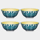 Mikasa Blue & Yellow Leaf - Bowls, Set of 4