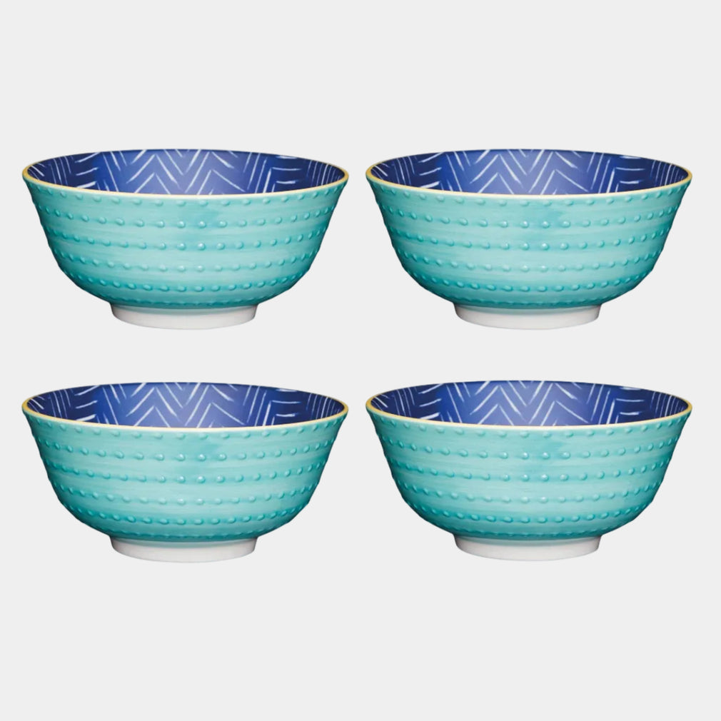 Mikasa Blue Leaf - Bowls, Set of 4