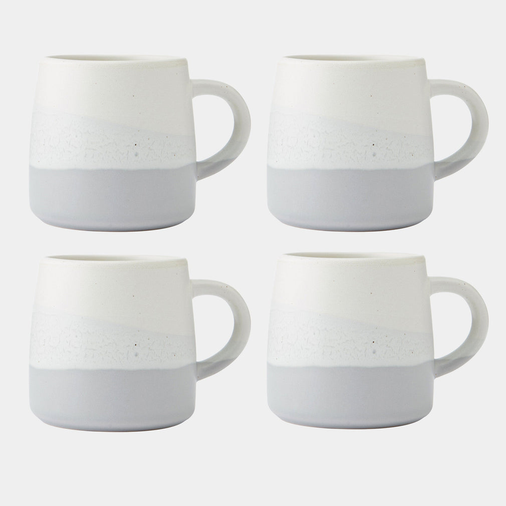Mikasa Glaze Grey - Mugs, Set of 4