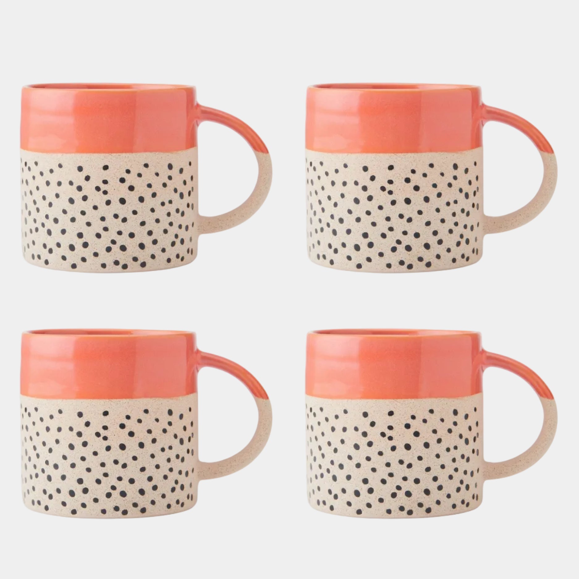 Mikasa Glaze Orange - Mugs, Set of 4