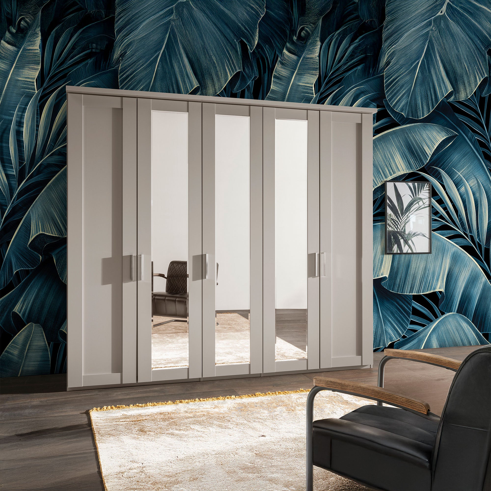 Milton - 5 Door Wardrobe with Mirrors