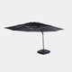 St Tropez - 3.3m Round Parasol in Grey With LED Lights, Cover & Base