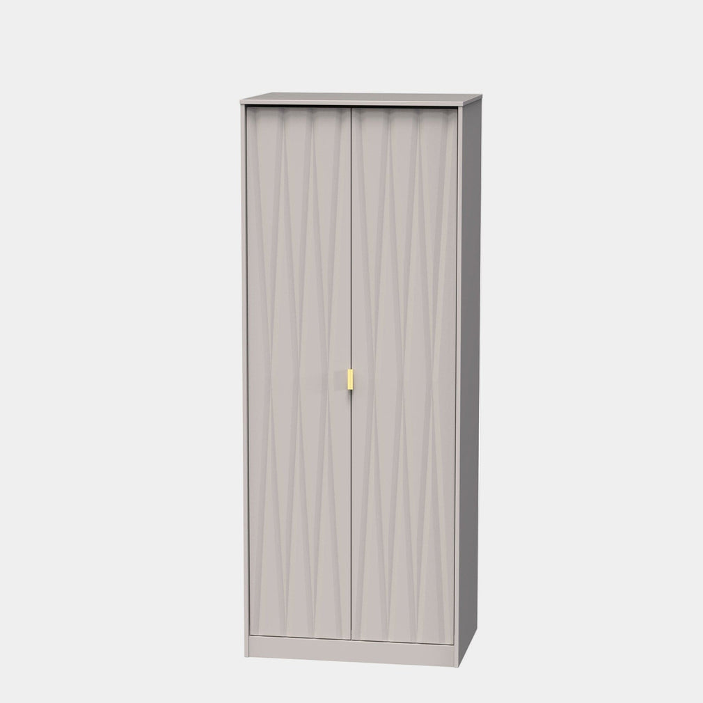 Jewel - 2 Door Wardrobe Mushroom Carcase & Mushroom Fronts