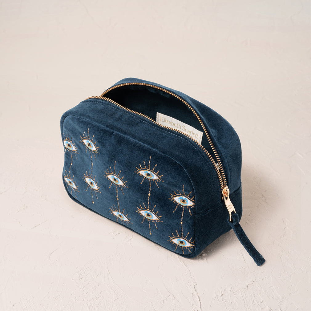 Elizabeth Scarlett Mystical Eye - Makeup Bag, Ink Blue