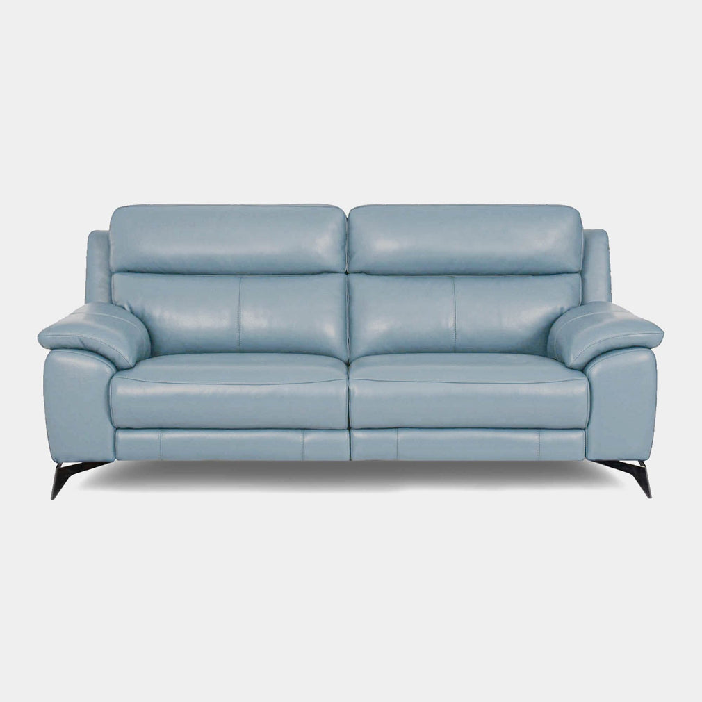 Miura - 2.5 Seat Power Recliner Sofa, Leather NC-026E Pearl Blue