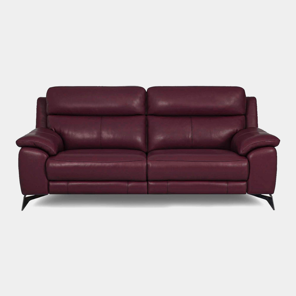 Miura - 2.5 Seat Power Recliner Sofa, Leather NC-035C Deep Red