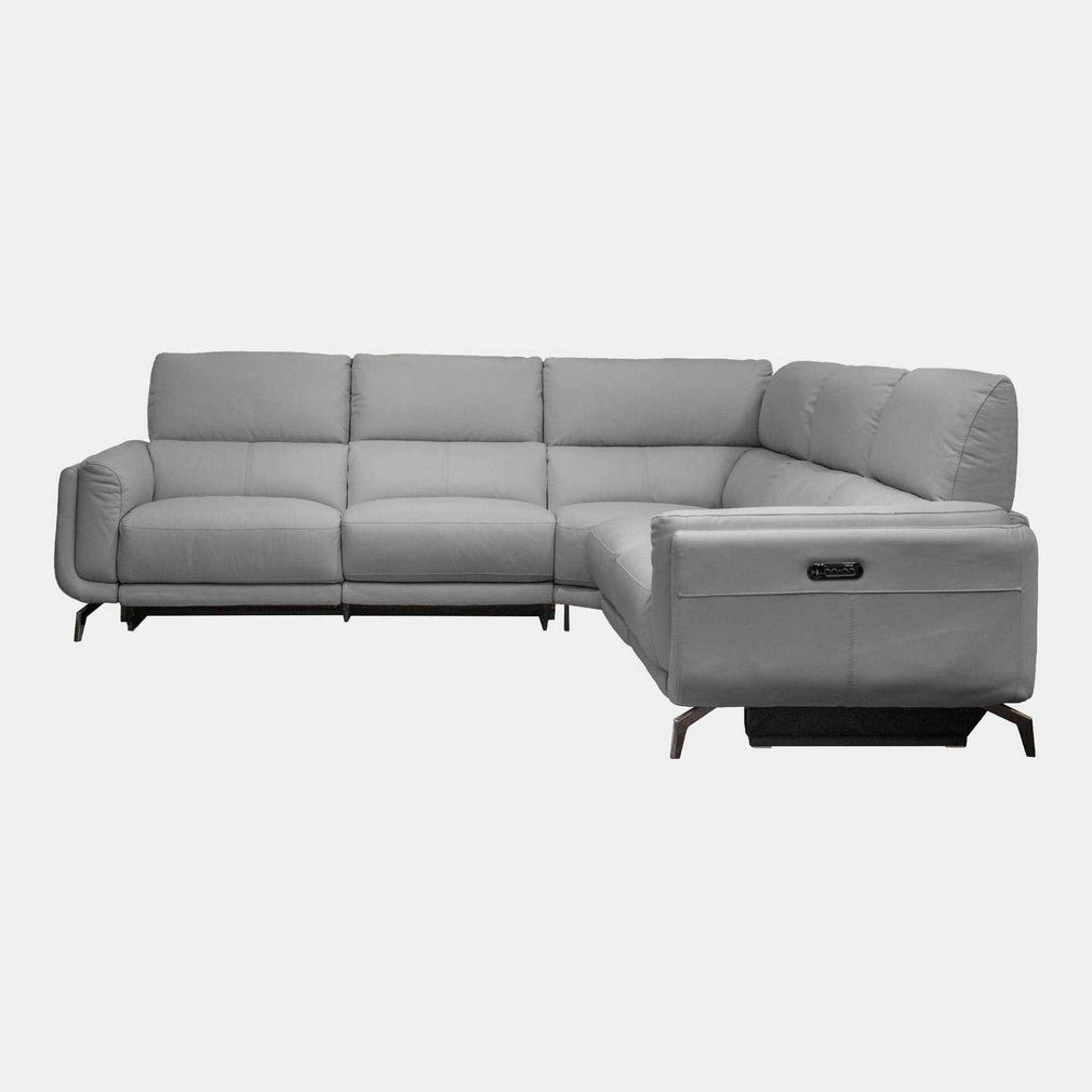 Harvard - Power Recliner Corner Group Sofa, Leather NWS 516E Light Grey