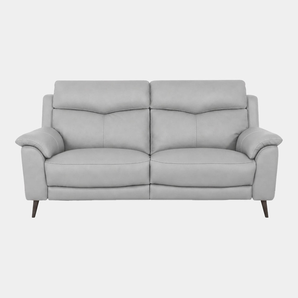 Columbia - 2.5 Seat Power Recliner Sofa With USB, Leather Light Grey - NWS-516E