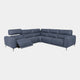 Portland - Large Corner Group Power Recliner Sofa, Leather Ocean Blue - NWS-518E
