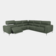 Portland - Large Corner Group Power Recliner Sofa, Leather Olive Green - NWS-532E