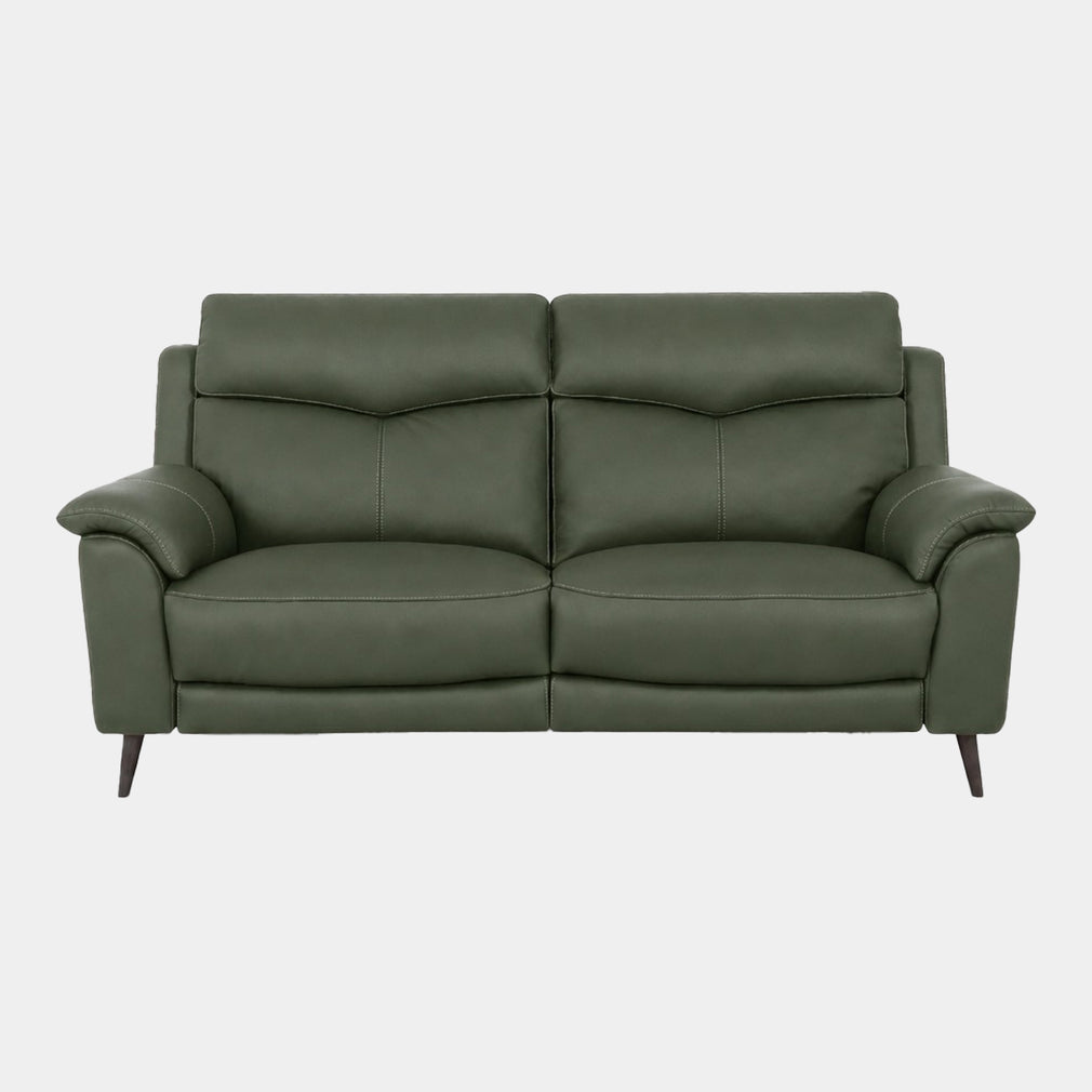 Columbia - 2.5 Seat Power Recliner Sofa With USB, Leather Olive Green - NWS-532E