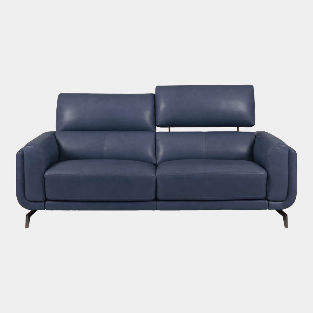 Harvard - 2 Seat Sofa, Leather NWS 518E Ocean Blue