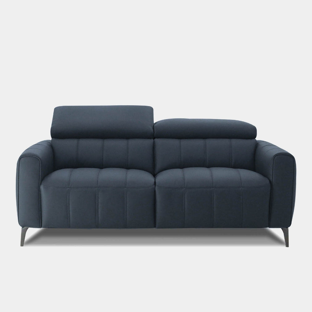 Veyron - 2 Seat Power Recliner Sofa, Leather NWS 518E Ocean Blue