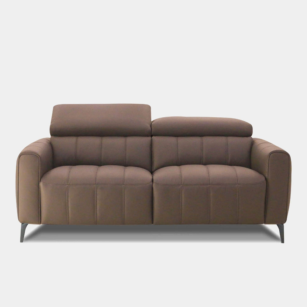 Veyron - 2 Seat Power Recliner Sofa, Leather NWS 586E Fawn