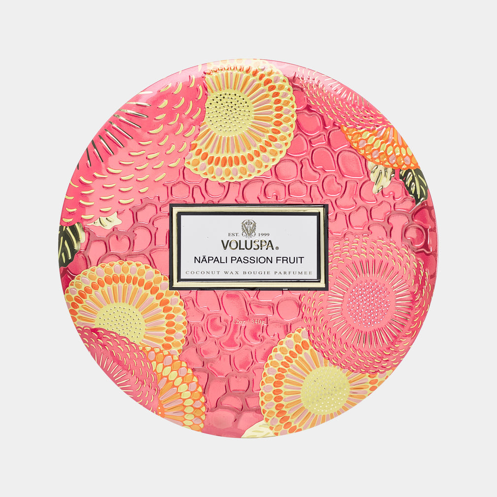 Voluspa - Napali Passion Fruit 3 Wick Tin Candle 340g