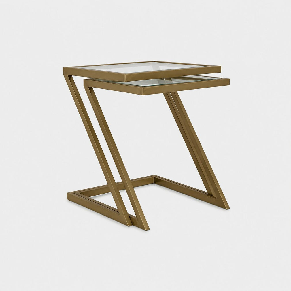 Monaco - Glass Nest Tables, Set of 2