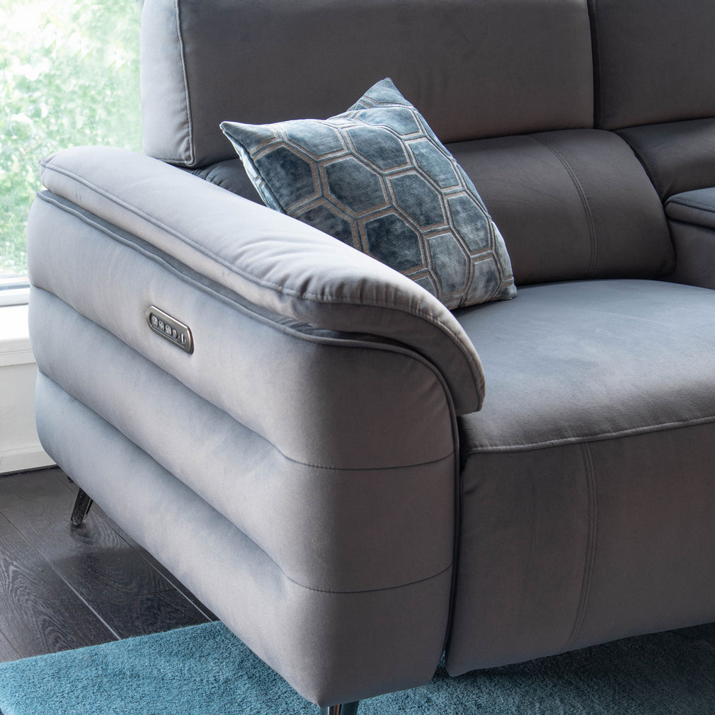 Nickelodeon - 2 Power Recliner Sofa With Touch Screen Control, Fabric
