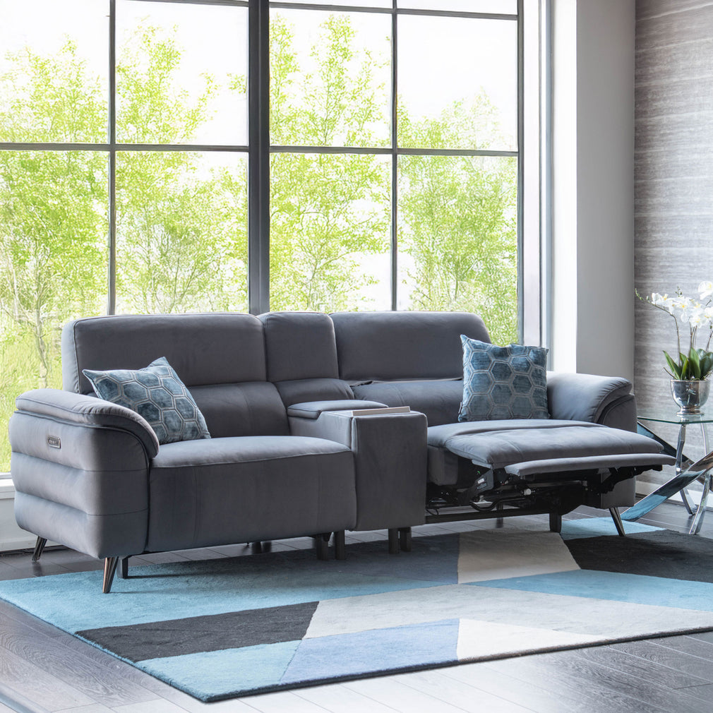 Nickelodeon - 2.5 Power Recliner Sofa With Touch Screen Control, Fabric