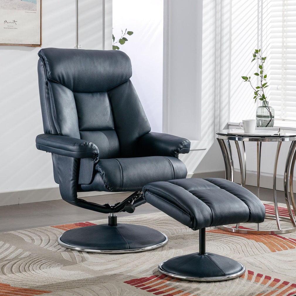 Orion - Swivel Chair & Stool, PU Leather