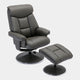 Orion - Swivel Chair & Stool In Plush PU Cinder