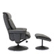 Orion - Swivel Chair & Stool In Plush PU Cinder