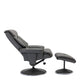 Orion - Swivel Chair & Stool In Plush PU Cinder