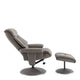 Orion - Swivel Chair & Stool In Plush PU Grey