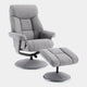 Orion - Swivel Chair & Stool, Fabric Silver
