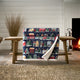 Christmas Houses Navy - Throw 130x170cm