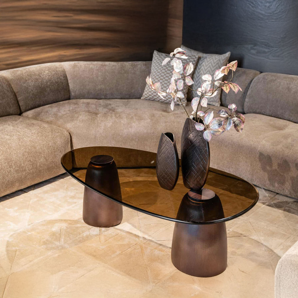 Gabriel - Bronze Oval Coffee Table