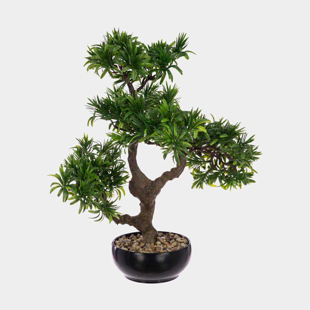 Kensho Bonsai Tree in Decorative Pot - Realistic Faux Indoor Plant
