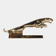 Pursuit - Gold Leopard Sculpture