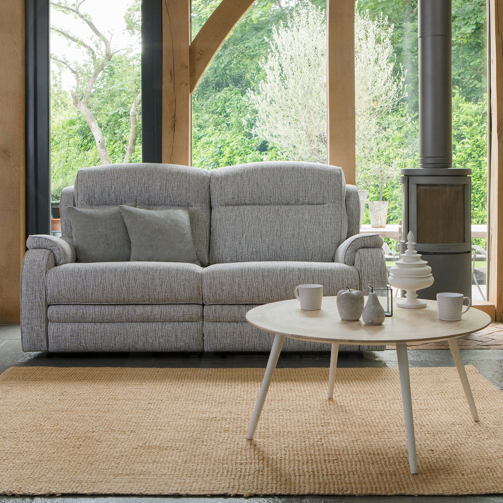 Parker Knoll Boston - 3 Seat Sofa In Fabric Grade A