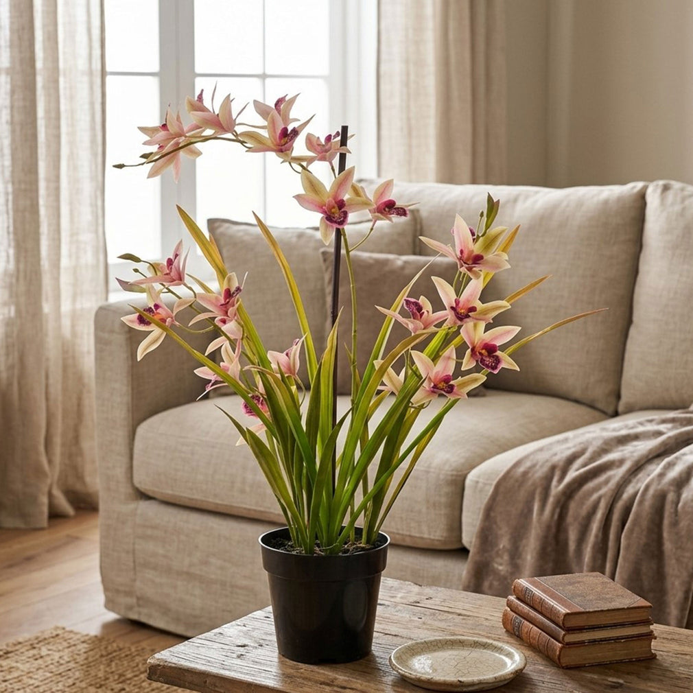 Artificial Plant - Potted Kiara Cymbidium Orchids