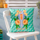 Peachy - Aqua Outdoor Cushion 43x43cm