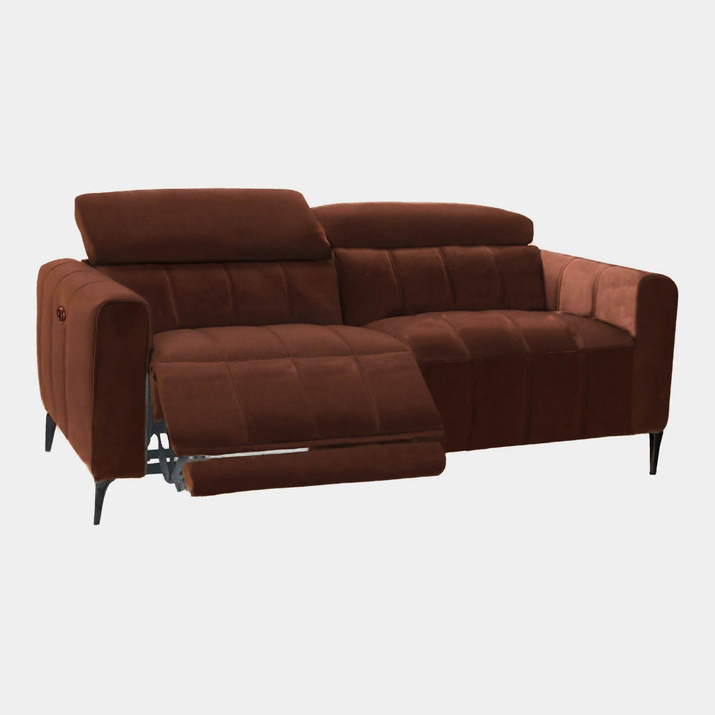 Veyron - 2 Seat Power Recliner Sofa, Fabric PEY06 Caramel