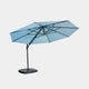 St Tropez - 3.3m Garden Parasol With Base & LED Lights, Duck Egg Blue