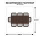 Pebble Beach - 8 Seat Garden Dining Set & Dining Table, Rattan Weave